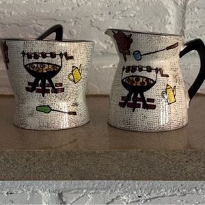 Amazing mid century cream/sugar